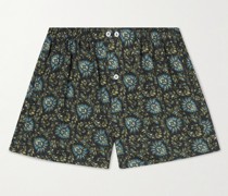 Schmal geschnittene Boxershorts aus Webstoff mit Print