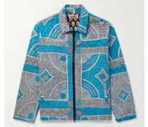 Steppjacke aus Baumwolle in Patchwork-Optik