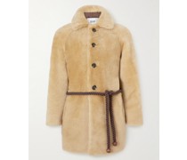Teddy Mantel aus Shearling mit Gürtel