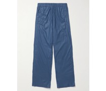 Kristan Straight-Leg Coated-Cotton Trousers
