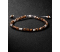 Armband mit Tigeraugen und Details aus Silber