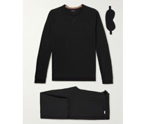Pyjama aus Baumwoll-Jersey mit Webband