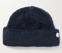 Beanie aus Fleece mit Logoapplikation