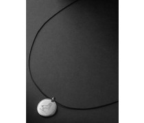 Aries 18-Karat White Gold and Cord Necklace