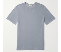 T-Shirt aus einer Tencel™ Lyocell-Leinenmischung in Stückfärbung