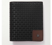 Kartenetui aus beschichtetem Canvas mit Logoprägung und Lederbesätzen