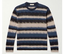 Gestreifter Pullover aus einer Leinen-Baumwollmischung