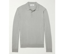Schmal geschnittener Pullover aus Merinowolle mit Polokragen