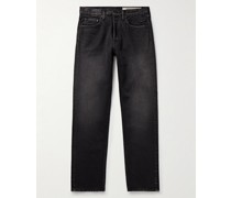 Schmal und gerade geschnittene Stonewashed-Jeans