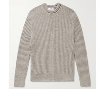 Moss gerippter Pullover aus Baby-Alpakawolle