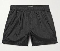 Schmal geschnittene mittellange Badeshorts aus Nylon in Knitteroptik