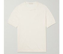 Schmal geschnittenes T-Shirt aus einer Baumwoll-Kaschmirmischung
