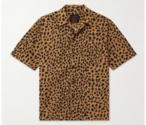 + Gramicci Hemd aus Nylon mit Leopardenprint und wandelbarem Kragen
