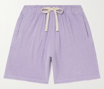 Lounge Garment-Dyed Hemp and Organic Cotton-Blend Drawstring Shorts