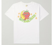 Ally Bo Perennials T-Shirt aus upgecyceltem Biobaumwoll-Jersey mit Logoprint