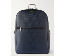 Mesh-Trimmed Leather and Stepan Backpack