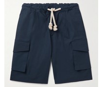Gerade geschnittene Cargoshorts aus Ripstop aus einer Baumwollmischung