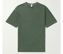 Nevis gestreiftes T-Shirt aus Jersey aus einer Baumwoll-Leinenmischung