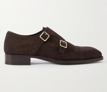 Elkan Monkstrap-Schuhe aus Veloursleder
