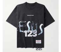 Cesus Saves World Tour T-Shirt aus Baumwoll-Jersey mit Logoprint und Applikation
