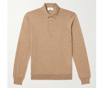 Schmal geschnittener Pullover aus Wolle mit Polokragen