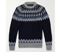 Before the Snowfall Pullover aus einer Woll-Mohairmischung mit Fair-Isle-Muster