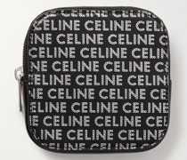 Portemonnaie aus Leder mit Reißverschluss über drei Seiten, Logoprint und Verzierung