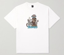 Moto Hiker T-Shirt aus Baumwoll-Jersey mit Print