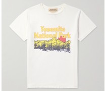 T-Shirt aus Baumwoll-Jersey mit Print in Distressed-Optik