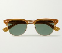 Elkgrove 49 Sonnenbrille aus Azetat mit D-Rahmen und goldfarbenen Details