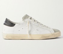 Superstar Sneakers aus Leder und Veloursleder mit Distressed-Details