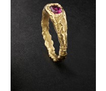 Ring aus recyceltem Gold mit Granat