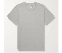 Set aus zwei T-Shirts aus meliertem Pima-Baumwoll-Jersey