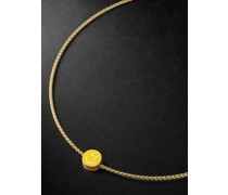 Gold and Enamel Pendant Necklace
