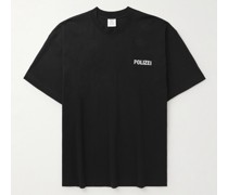 T-Shirt aus Baumwoll-Jersey mit „Polizei“-Print