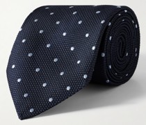 Krawatte aus Seide mit Punkten, 8 cm