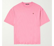 Exford T-Shirt aus Baumwoll-Jersey mit Logoapplikation in Stückfärbung