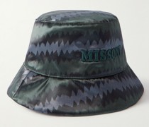 Logo-Embroidered Nylon Bucket Hat