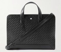 M_Gram 4810 Logo-Debossed Leather Briefcase
