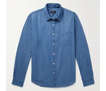 Schmal geschnittenes Hemd aus Baumwoll-Chambray
