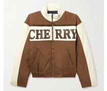 Pit Crew wattierte Jacke aus Shell mit Logoprint