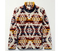 + Lehi ThunderVoice Eagle Jacke aus recyceltem Fleece mit Print und Shell-Besätzen