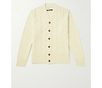 Cable-Knit Wool-Blend Cardigan