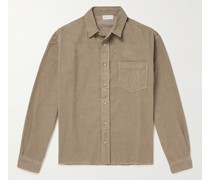 Hemi Hemd aus Baumwollcord mit Distressed-Details