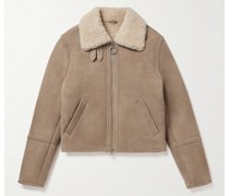 Shearling-Lined Suede Jacket