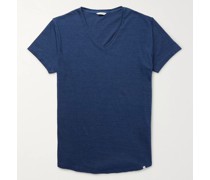 OB-V schmal geschnittenes T-Shirt aus Baumwoll-Jersey