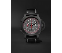 Luminor Luna Rossa Automatic Flyback Chronograph 44mm Ceramic and Leather Watch, Ref. No. PAM01037