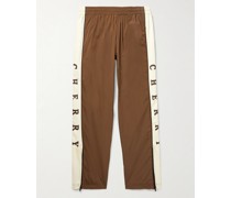 Gerade geschnittene Jogginghose aus recyceltem Shell mit Logoprint