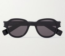 New Wave Sonnenbrille mit rundem Rahmen aus Azetat