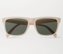 Sonnenbrille mit eckigem Rahmen aus Azetat